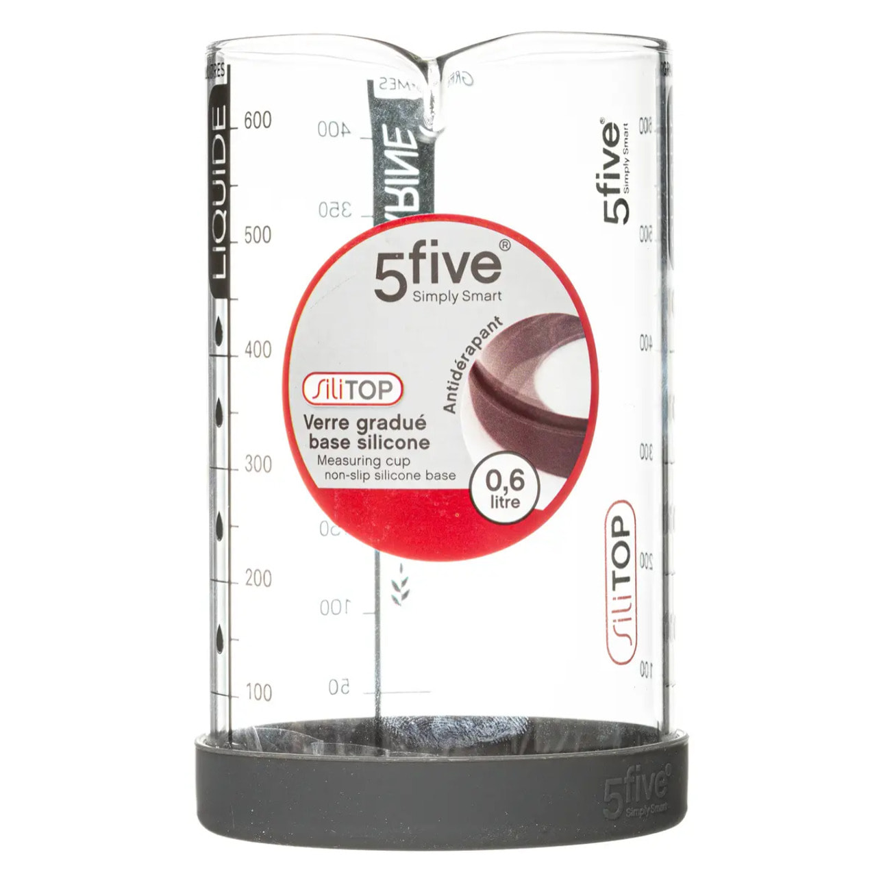 Verre doseur 0,6L "Silitop" noir