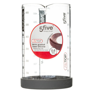 Verre doseur 0,6L "Silitop" noir