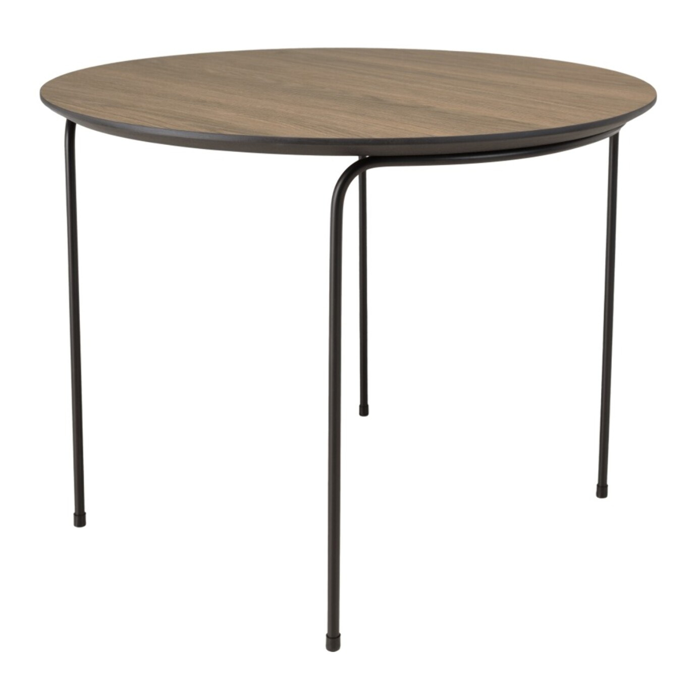 JULIA - Table basse ronde 60x60cm, couleur mocha, pieds métal noir