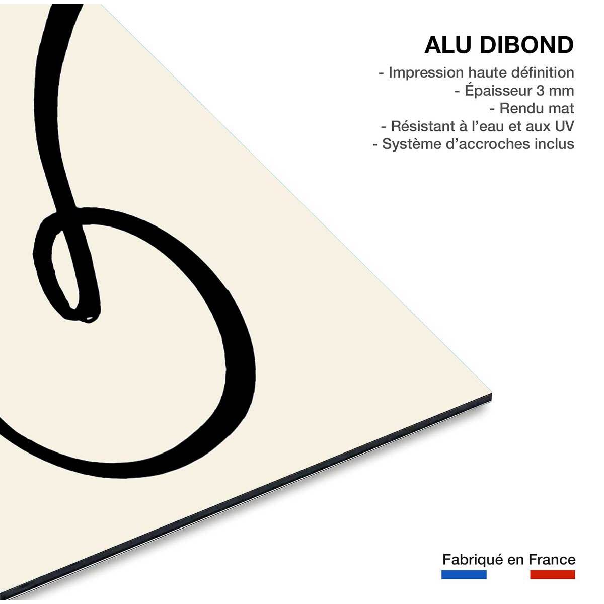 Tableau line art bold I Tableau alu Dibond