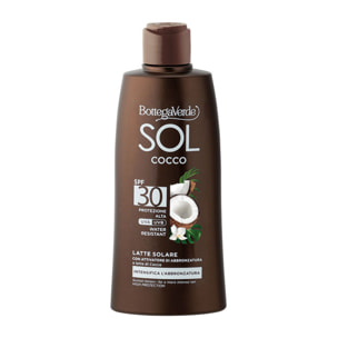 SOL Cocco - Latte solare - intensifica l'abbronzatura - con attivatore di abbronzatura e latte di Cocco - water resistant - protezione alta SPF 30