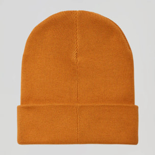 Gorro color cúrcuma de lana unisex con detalle Polo Club