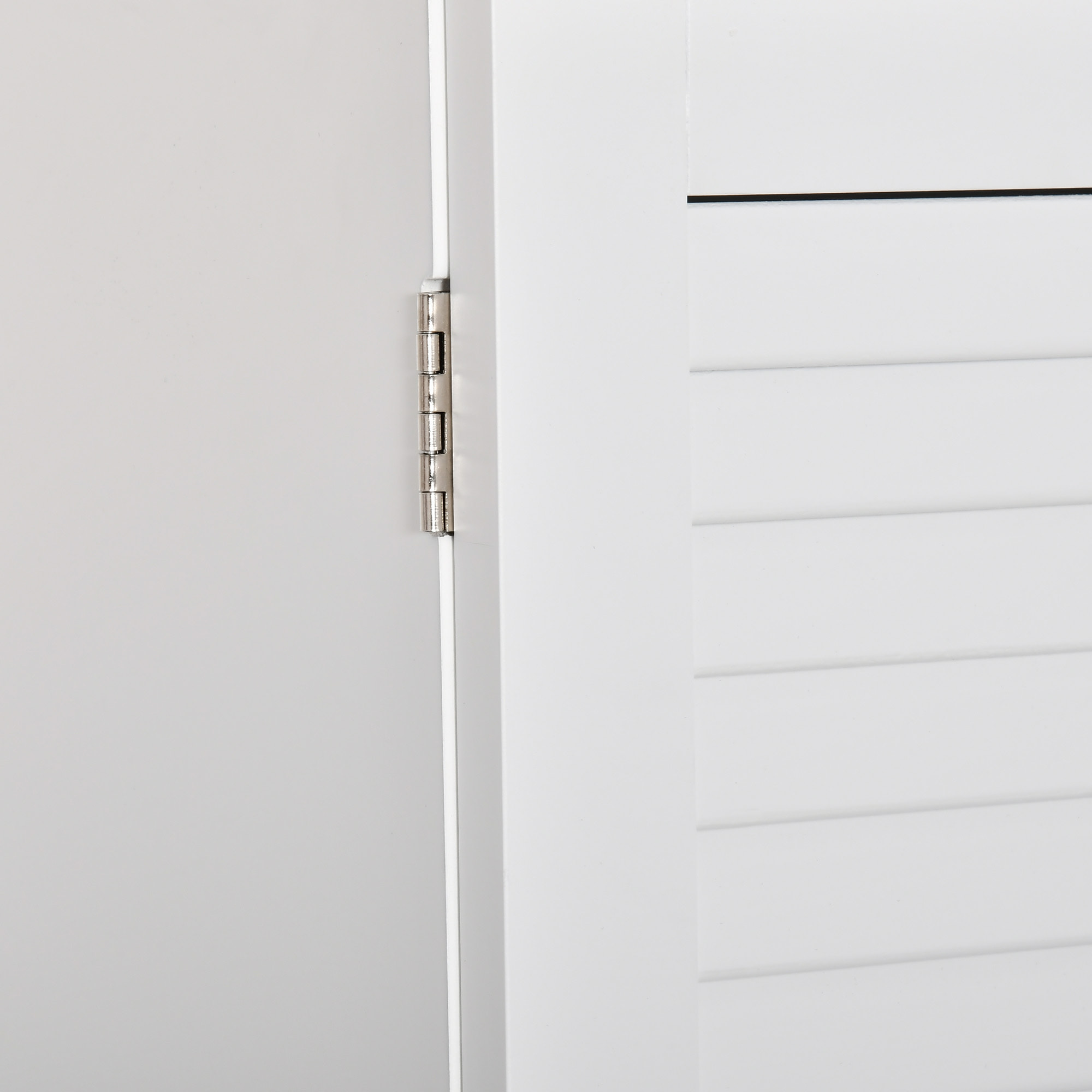 Armario Baño de Pared con 2 Puertas de Persiana Estante Interior y Barra de Toallero Mueble Auxiliar Suspendido Moderno Multiusos para Cocina 60x23x60 cm Blanco