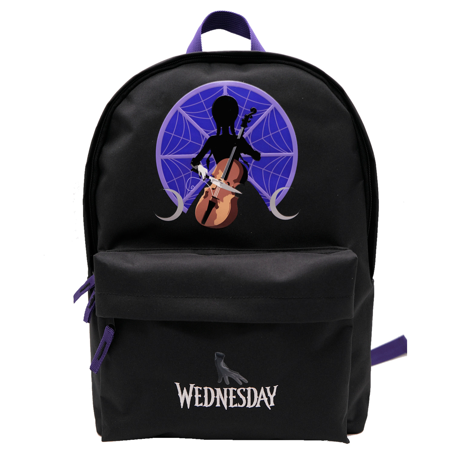 DAM Wednesday Miércoles violonchelo mochila Americano con compartimento portalaptop + carro con protección lateral y stoper frontal, 4 ruedas multidireccionales. 31x18x42 Cm. Color: Negro
