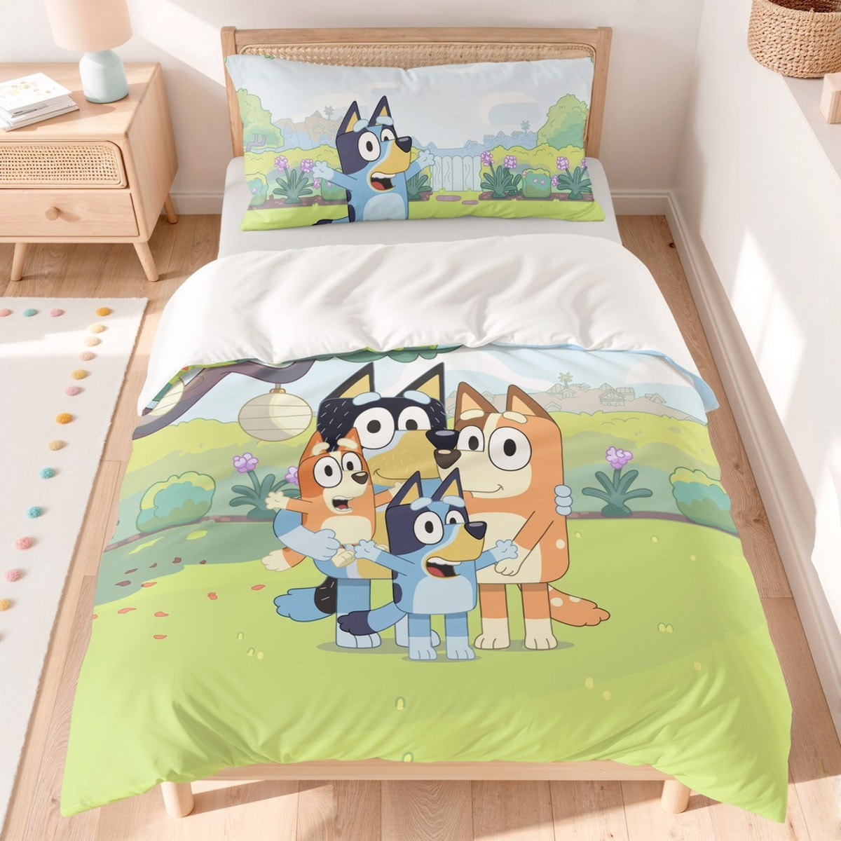 Funda nordica BLUEY + funda almohada 45x110