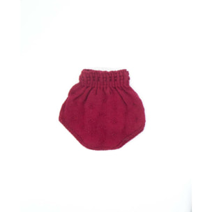 Ranita con pompón de pelo ecológico granate