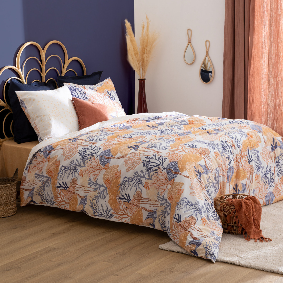 Set de 3 fleurs séchées "Pampa naturelle" H110 cm