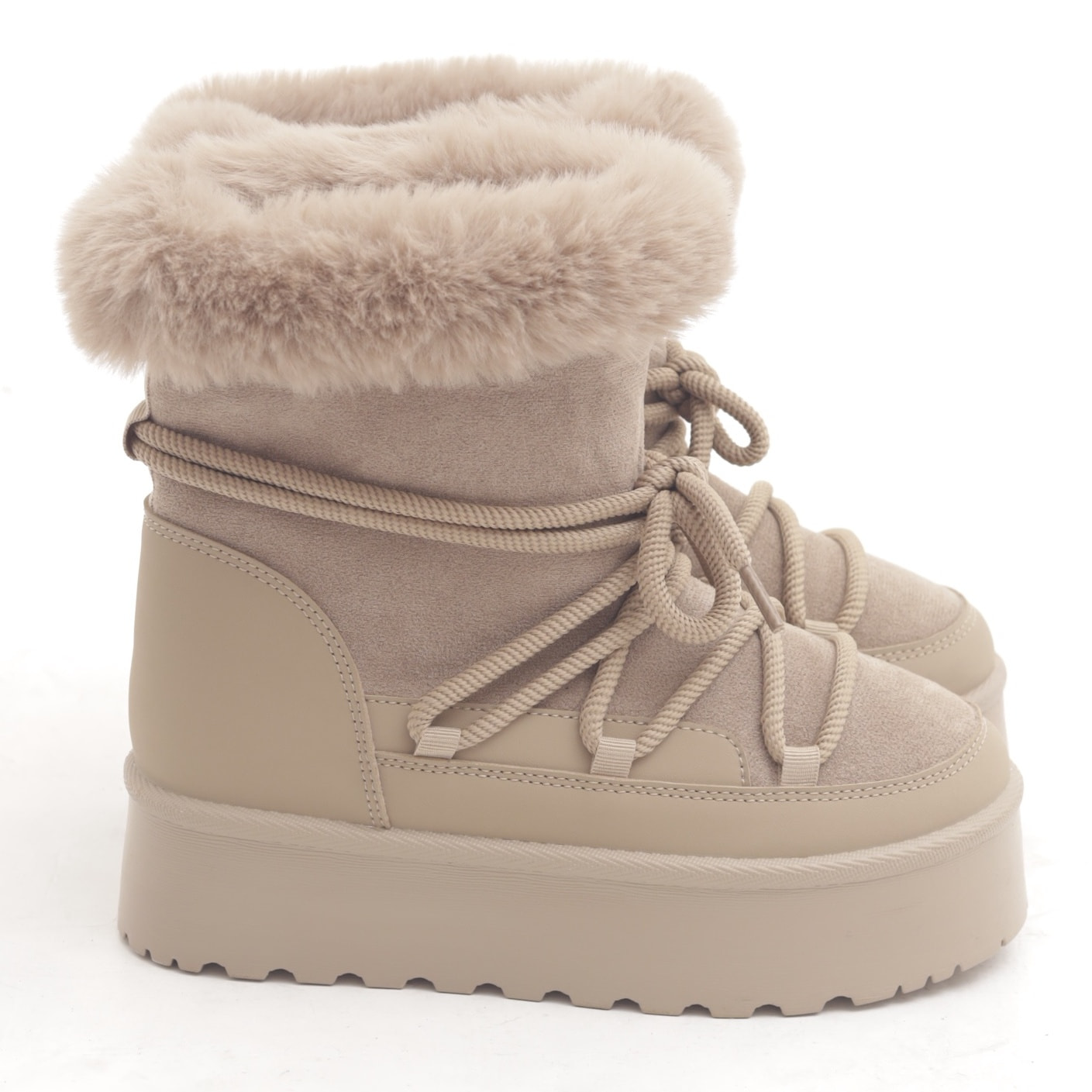 STIVALETTO MAMMUT LACCI TAUPE