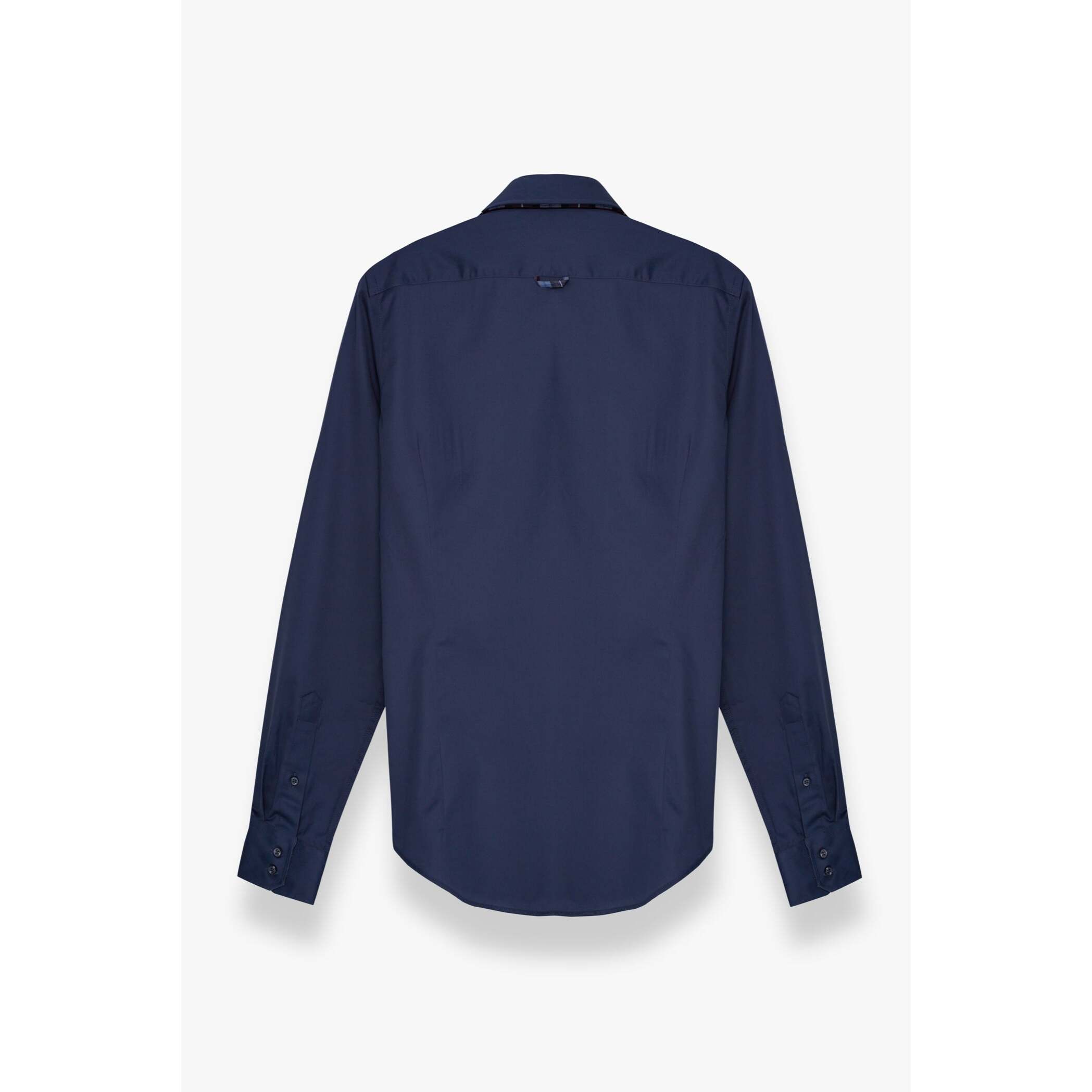 Camicia Uomo 2 Bottoni Button Down 7bottoni Doppio Coll Satin Unito Grigio Scuro