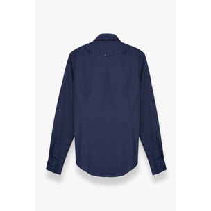 Camicia Uomo 2 Bottoni Button Down 7bottoni Doppio Coll Satin Unito Grigio Scuro
