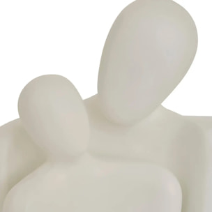 Statue couple résine Rima H.22,5cm blanc