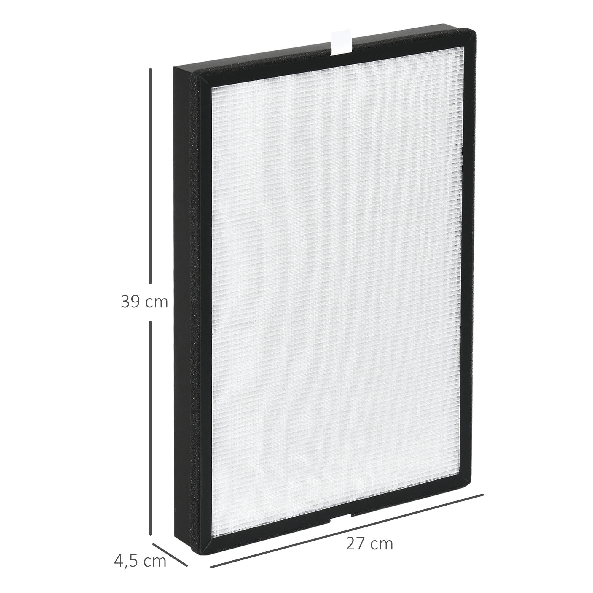 HOMCOM Filtre pour purificateur d'air réf. 823-019 - filtre 3 en 1 avec filtre à charbon actif, filtre HEPA - blanc noir