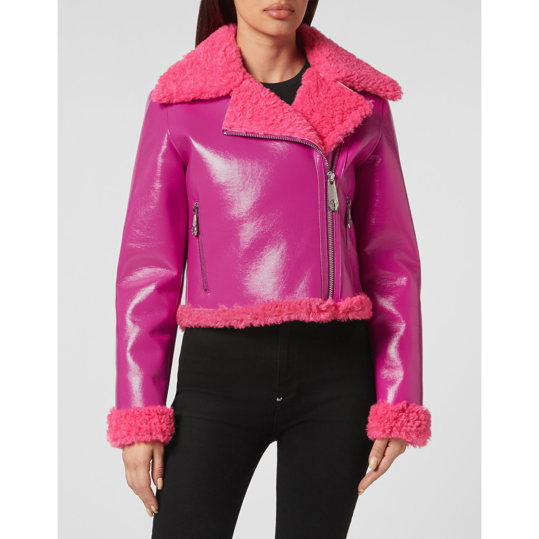 PHILIPP PLEIN Biker Jacket SKULL&BONES