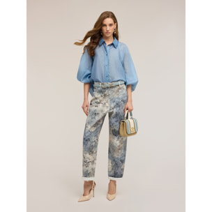 Motivi - Camicia over misto lyocell - Azzurro