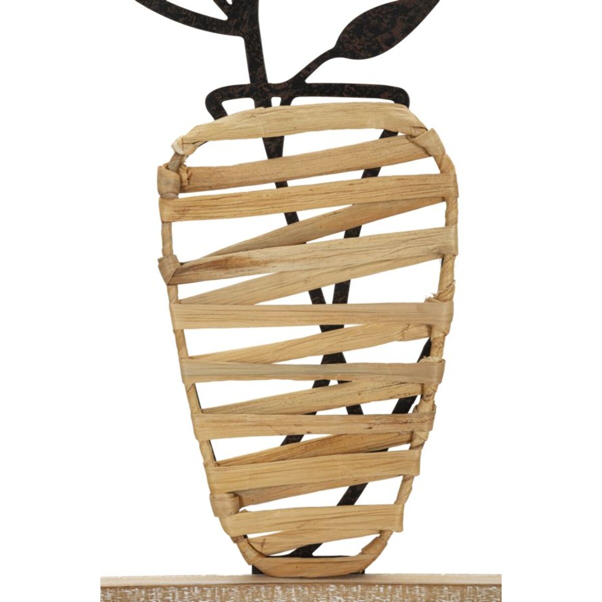 PANNELLO DA MURO IN FERRO E LEGNO VASO CM 40X3,5X80