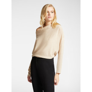 Elena Mirò - Maglia misto cashmere con scollo morbido - Beige