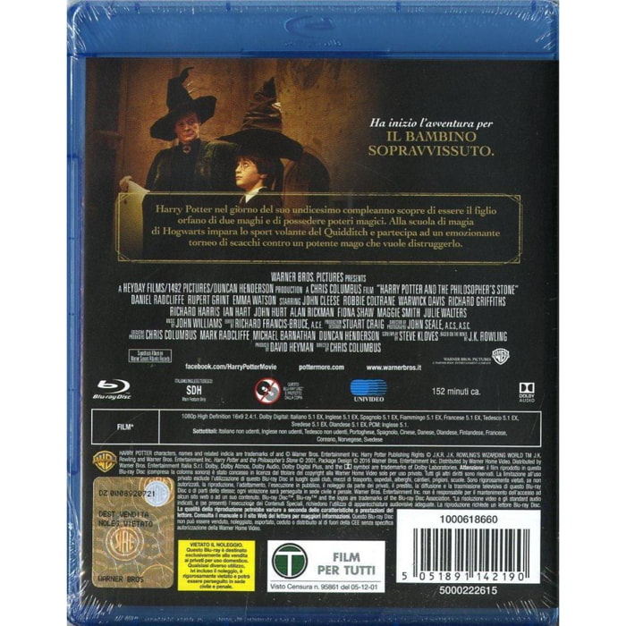 Harry Potter e La Pietra Filosofale Blu-Ray Warner Bros.