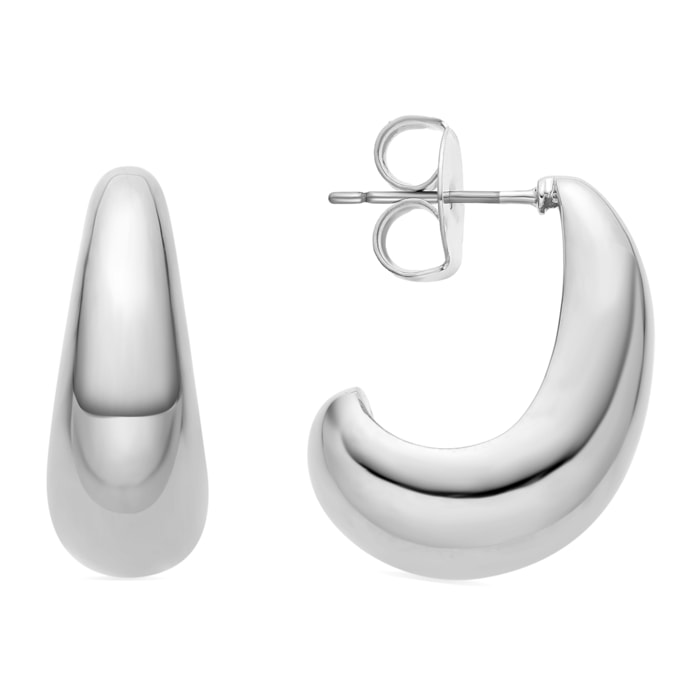 Pendientes de 22mm de diámetro acabado plata