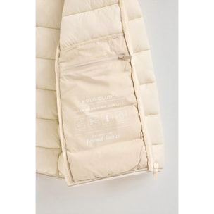 Giubbotto Salma Embroidery ecrù con logo Rigby Go