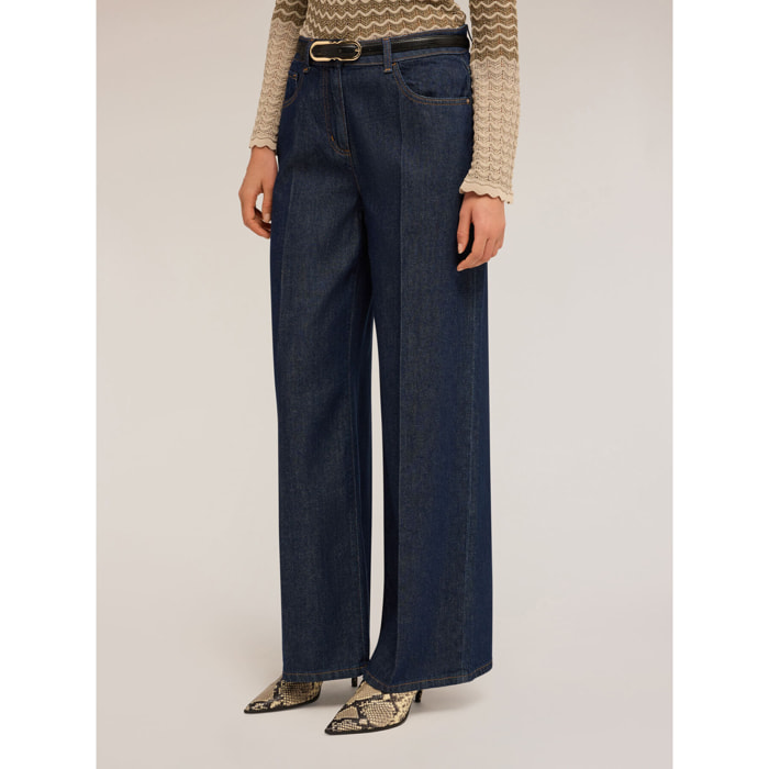 Motivi - Jeans wide leg slouchy mixto TENCEL™ - Azul