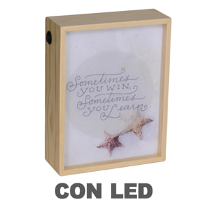 Lampada led con scritte cm20x8h26