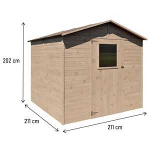 Abri de jardin bois 4,5 m² "Aude" - 15 mm