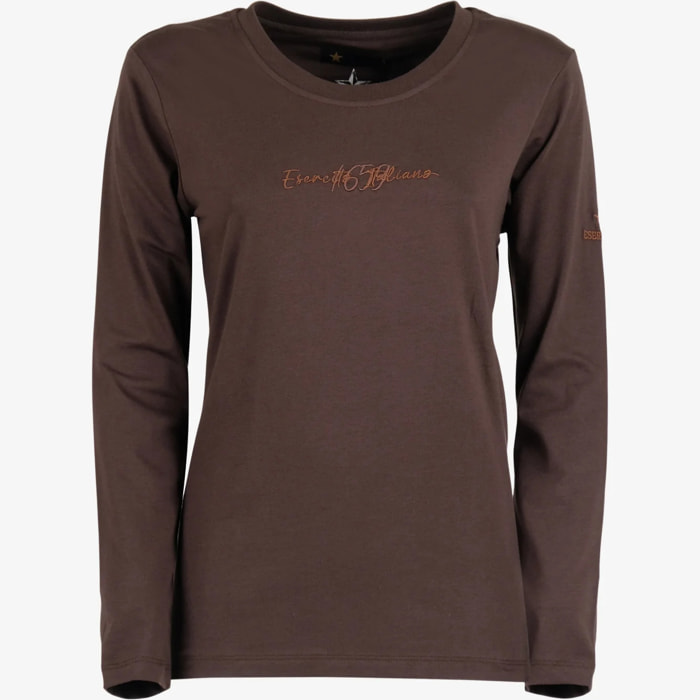 T-shirt Donna W5D365 Esercito in cotone