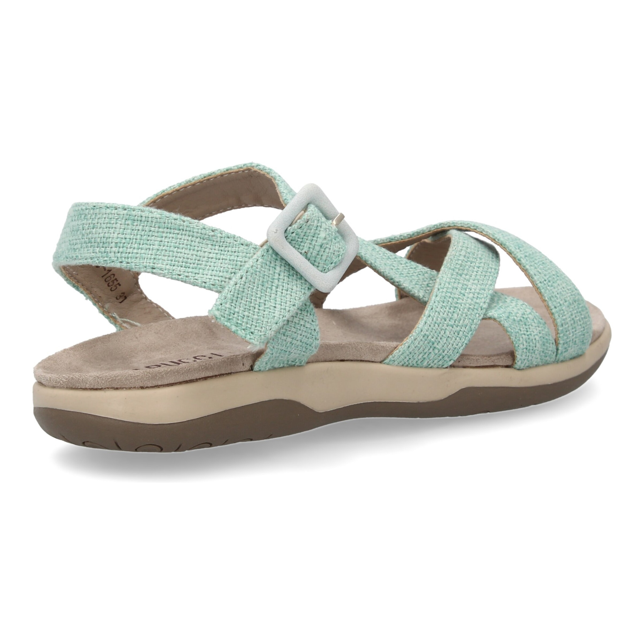 Sandalias planas de mujer diseño moderno, comodas con cierre de cierre autoadherente y con tiras cruzadas
