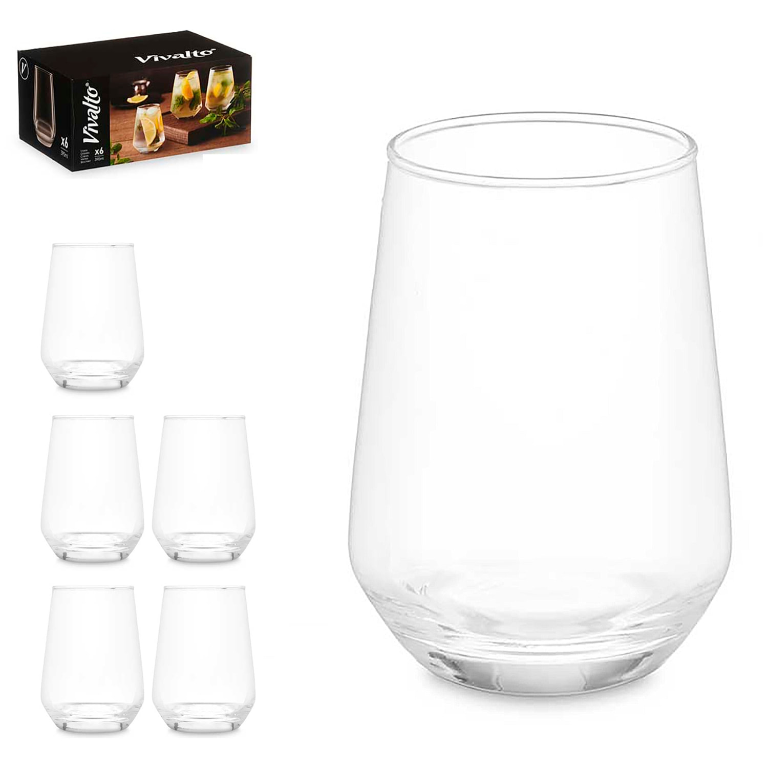 PACK 6 BICCHIERI CONICI 390ML