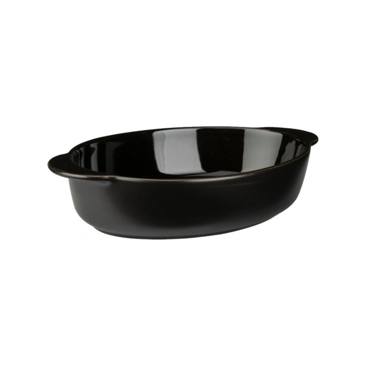 Plat à four oval en grès noir L27cm - MIOU 127
