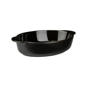 Plat à four oval en grès noir L27cm - MIOU 127