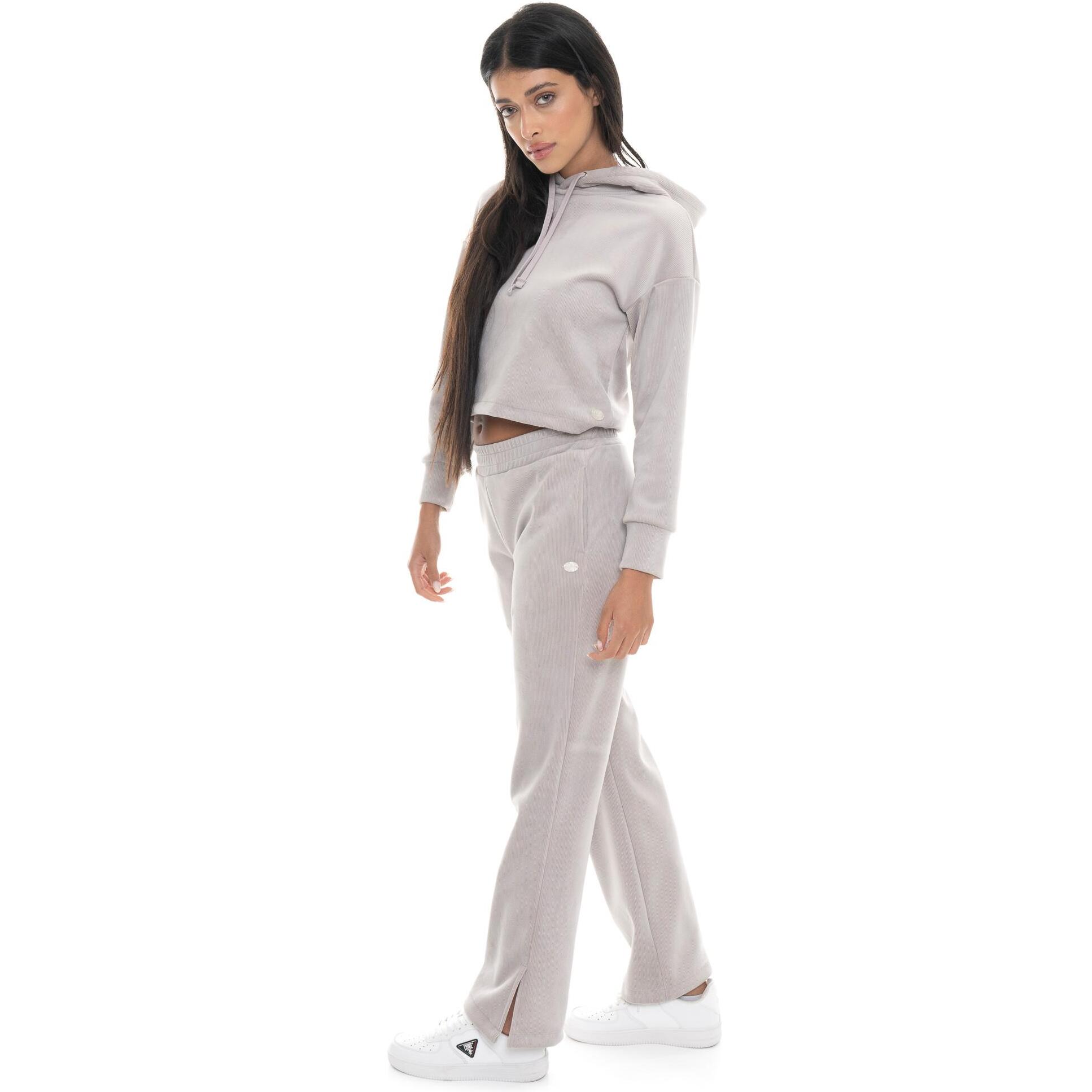 Pantalones palazzo de terciopelo a rayas para mujer Leone 1947 Glam Winter