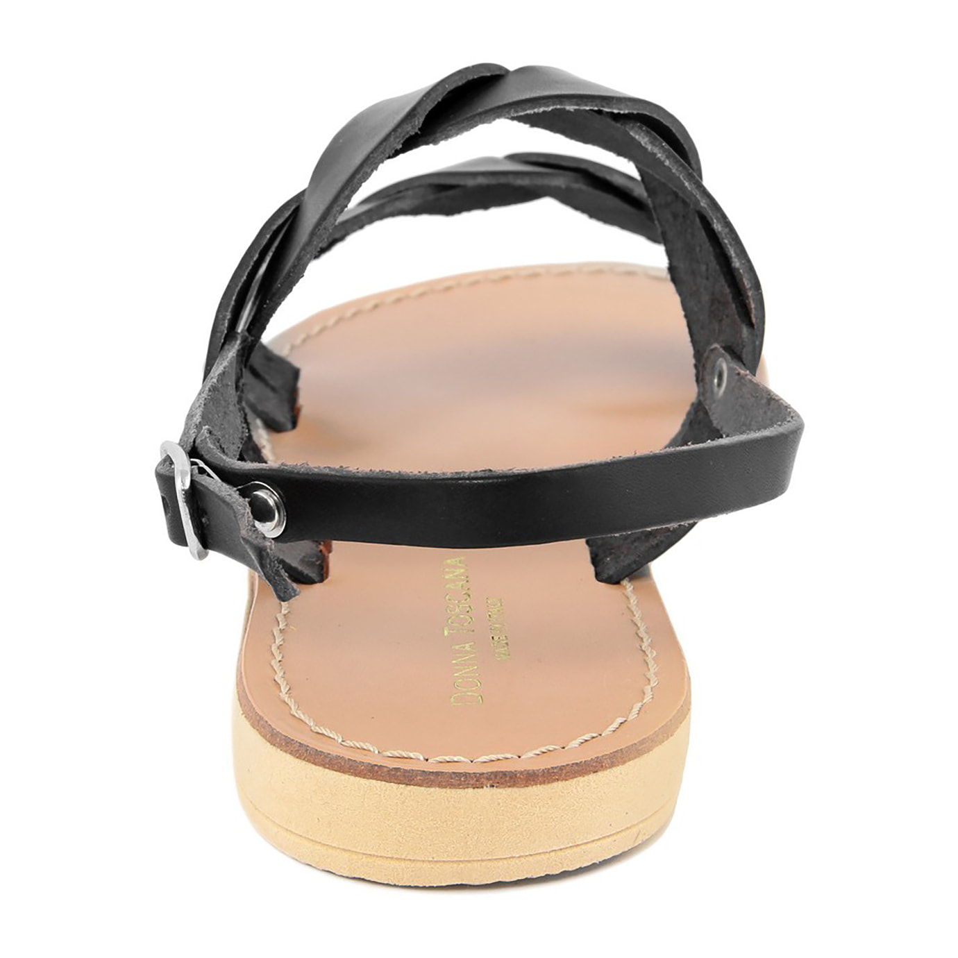 Sandalo flat Donna Toscana  Nero