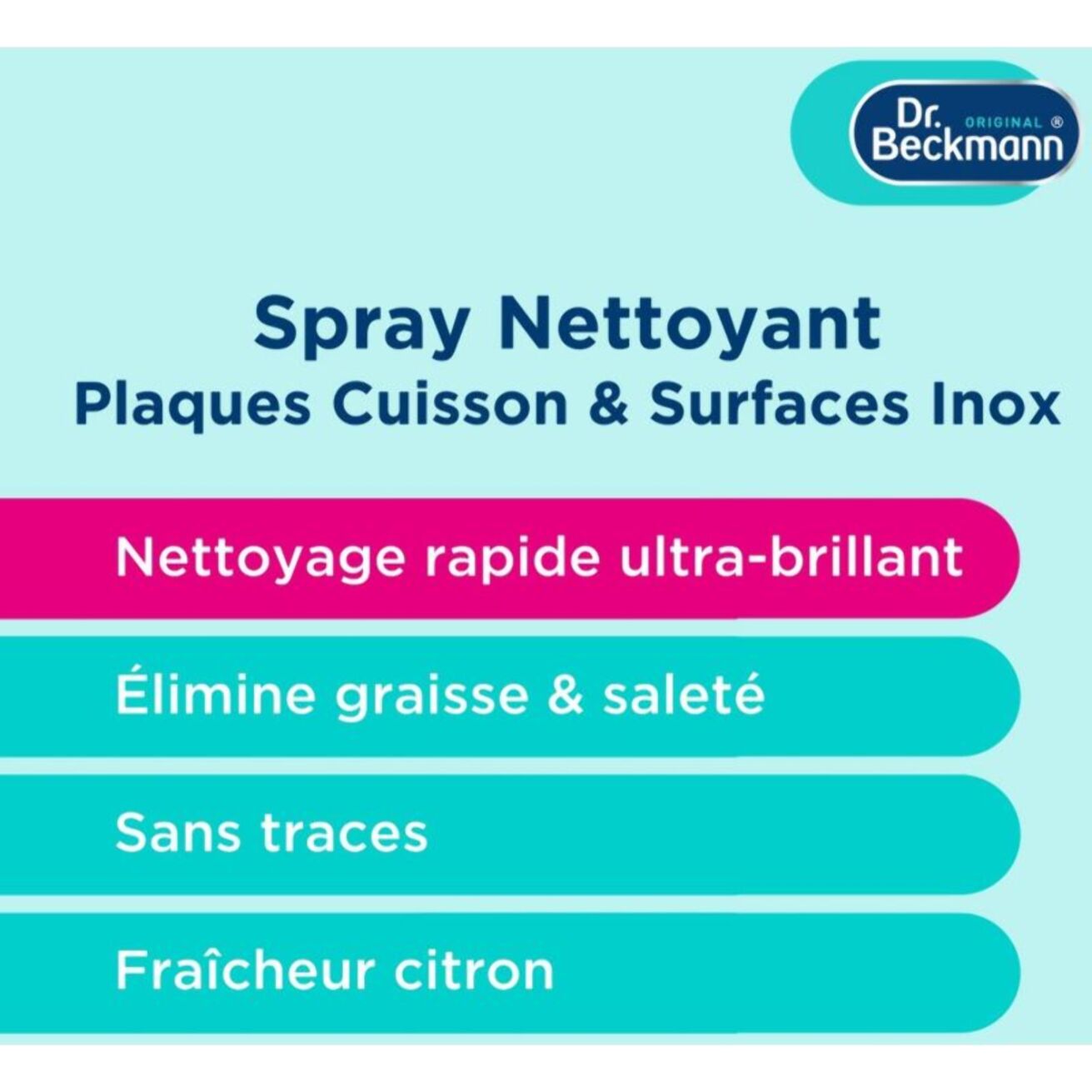 Spray nettoyant DR BECKMANN Nettoyant plaques cuisson & surface inox