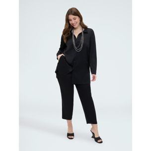 Fiorella Rubino - Joggers de raso elástico - Negro