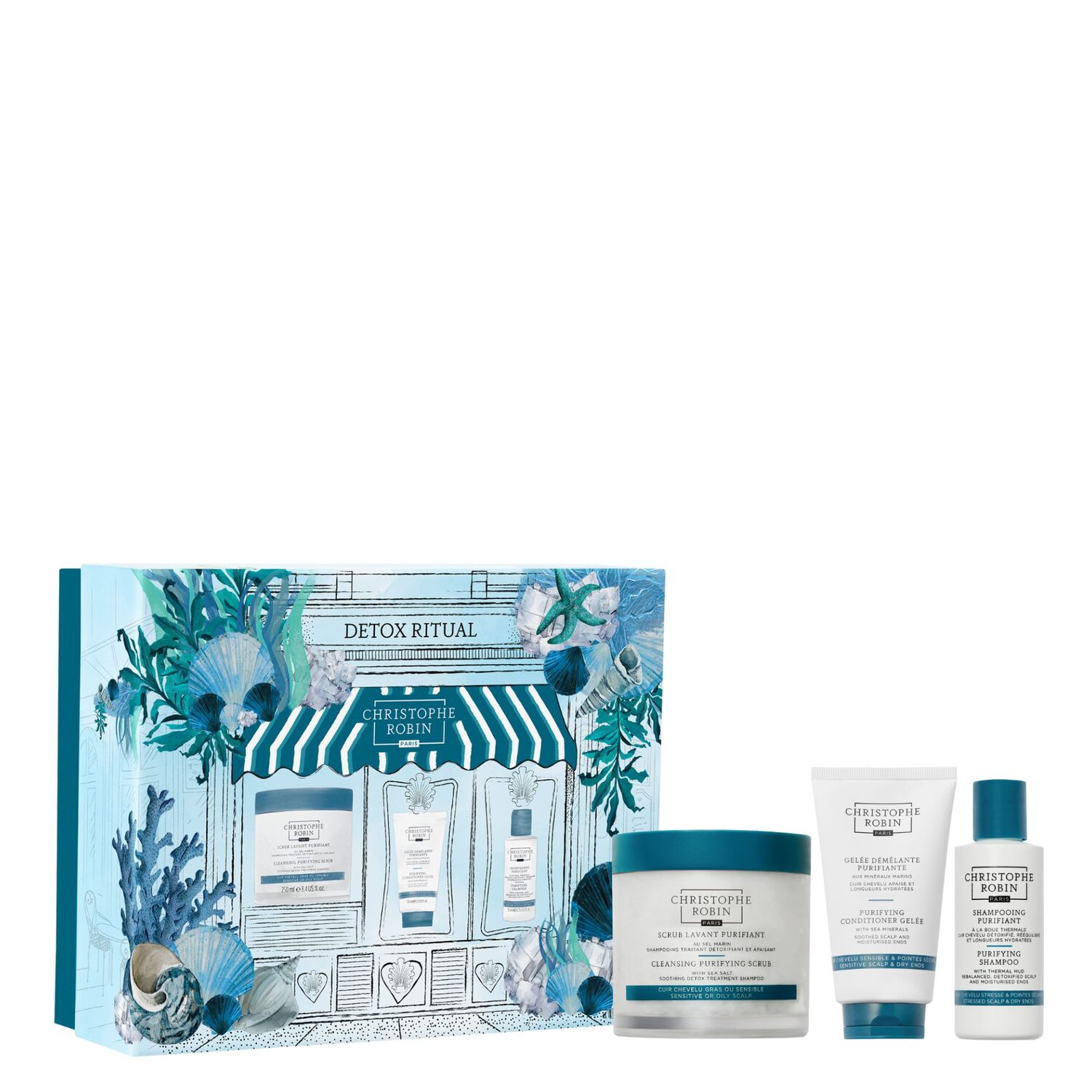 Le rituel détox - Coffret Scrub Lavant Purifiant au Sel Marin 250ml + 2 Produits