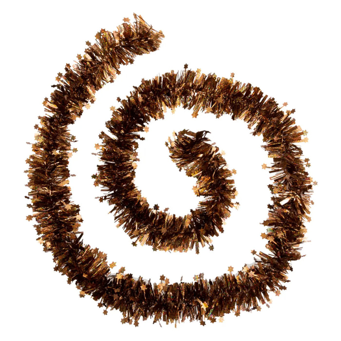 Guirlande de noël étoiles laser bronze 100x6x2m