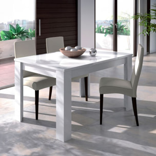 Mesa de comedor extensible Kendra 140 Blanco Brillo