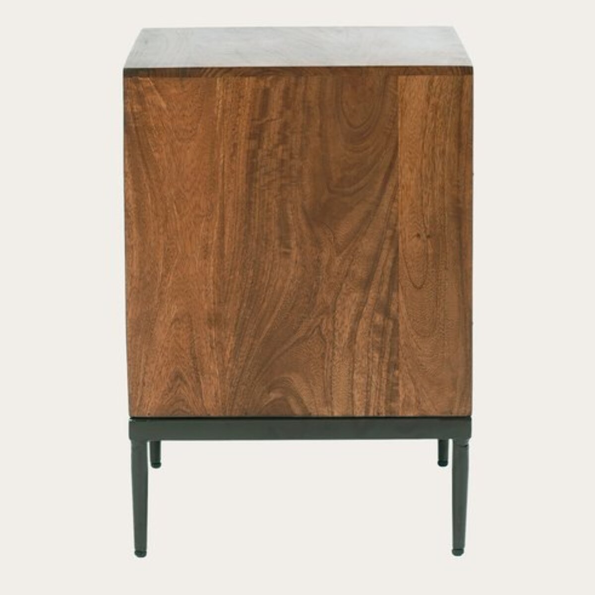 Table de chevet Nora -bois massif de mangue-couleur noyer 40 x 54 x 38 cm