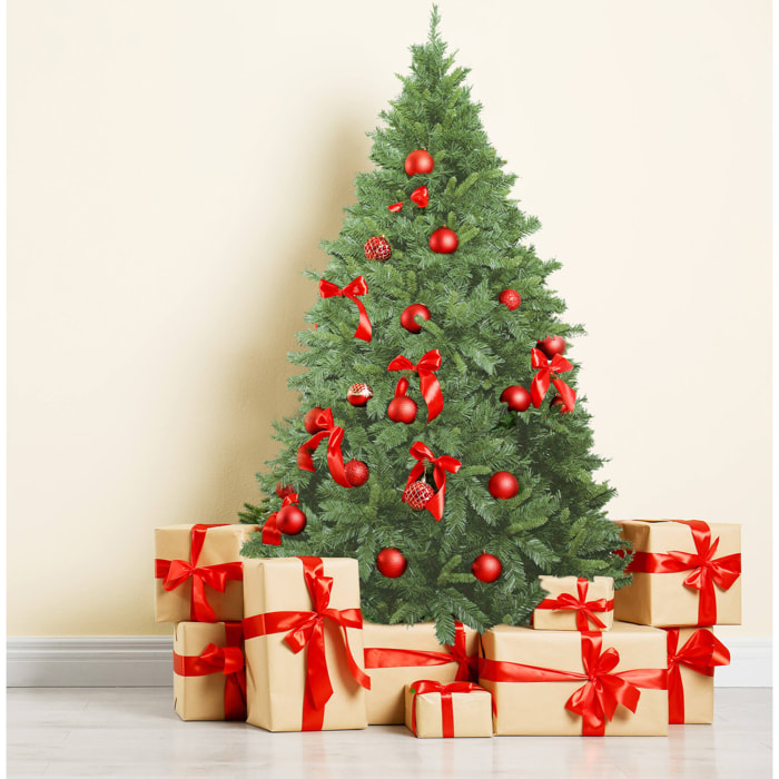 Albero di Natale 120 cm Candy Cane, Pino artificiale, Albero effetto reale, Alberello natalizio extra folto, 97x97 h120 cm, Verde