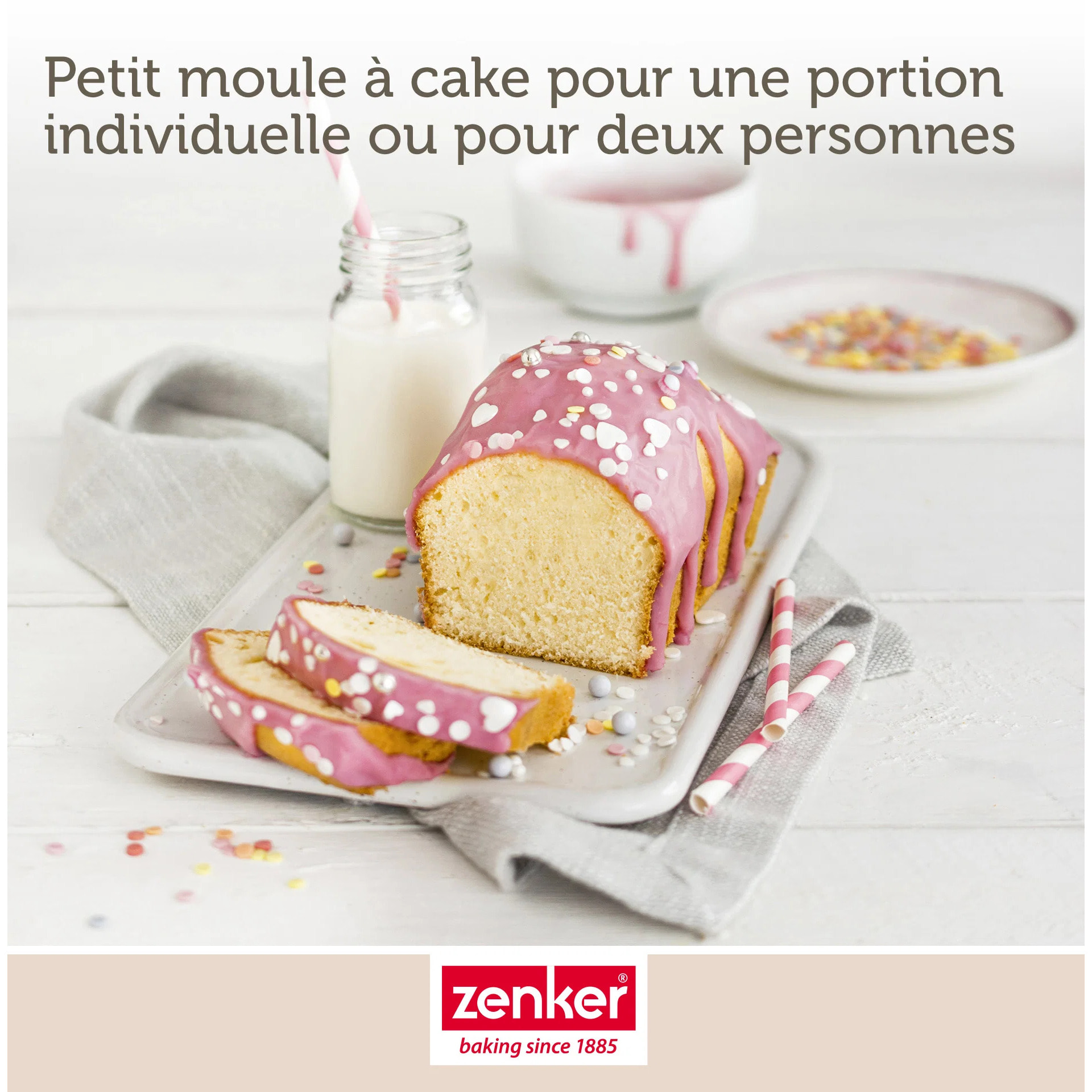 Set pâtisserie avec mini moule à cake, 2 bols à mixer et 1 spatule Zenker