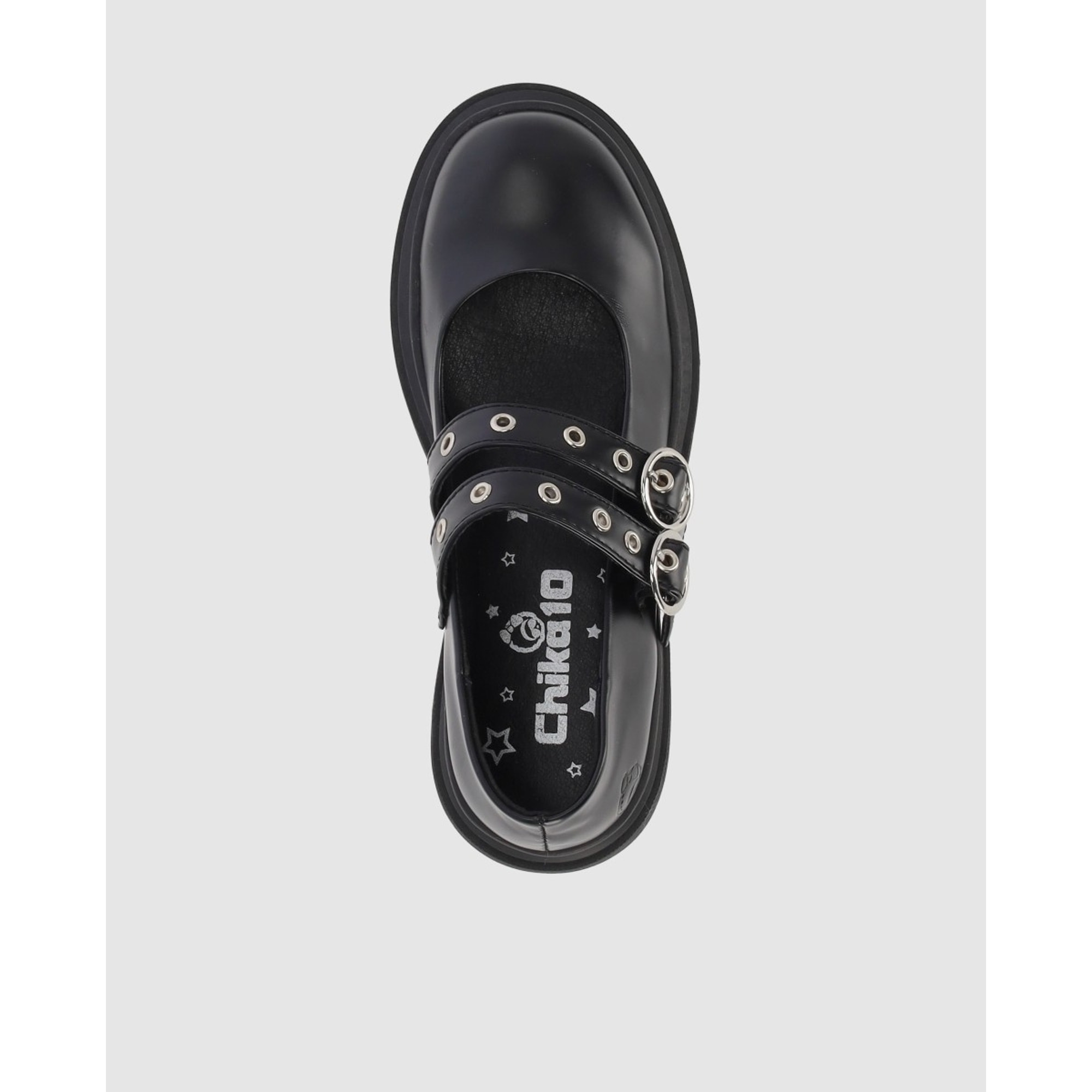 Zapatos - Negro/Pu - Tacón: Bajo