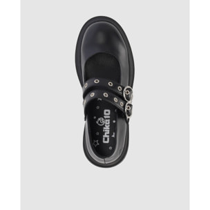 Zapatos - Negro/Pu - Tacón: Bajo