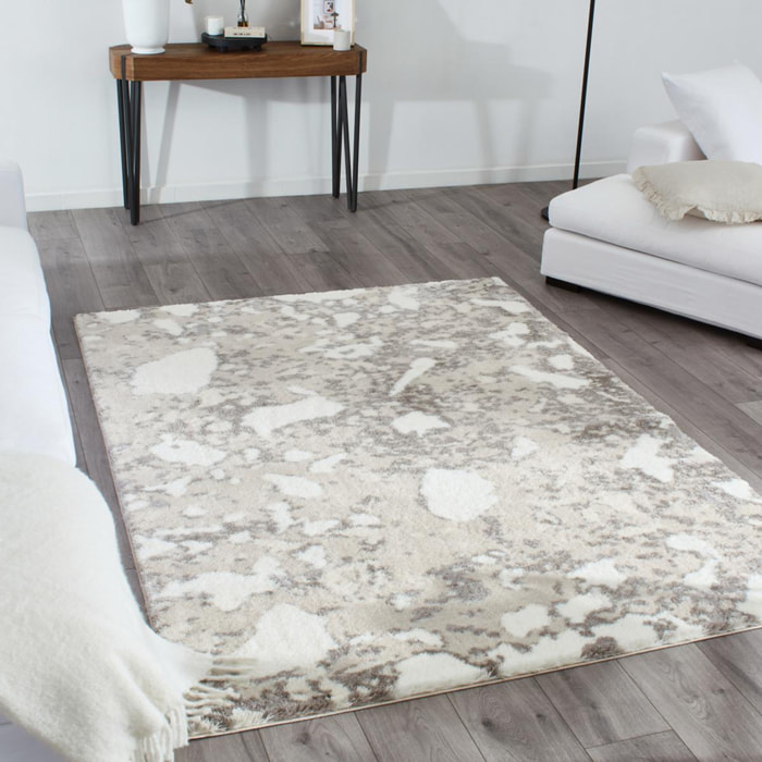 Tapis salon et chambre tissé motif géométrique CASU