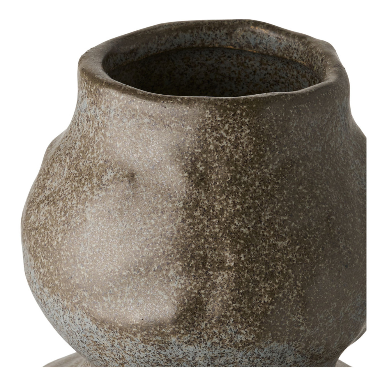 Vaso in ceramica grigio scuro a sfere sovrapposte ø14,5x33,5 cm