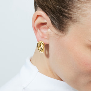 Pendientes Vasho acabado oro amarillo 18k