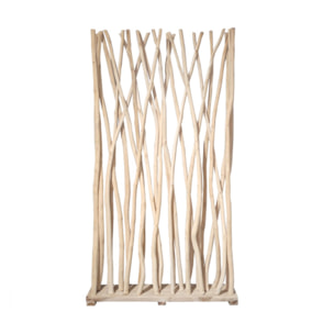 Paravent en bois de teck blanchi H180 cm - JESSIE
