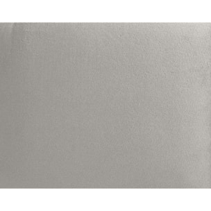 Torreon - lit coffre - 160x200 - sommier inclus - en velours - Gris clair