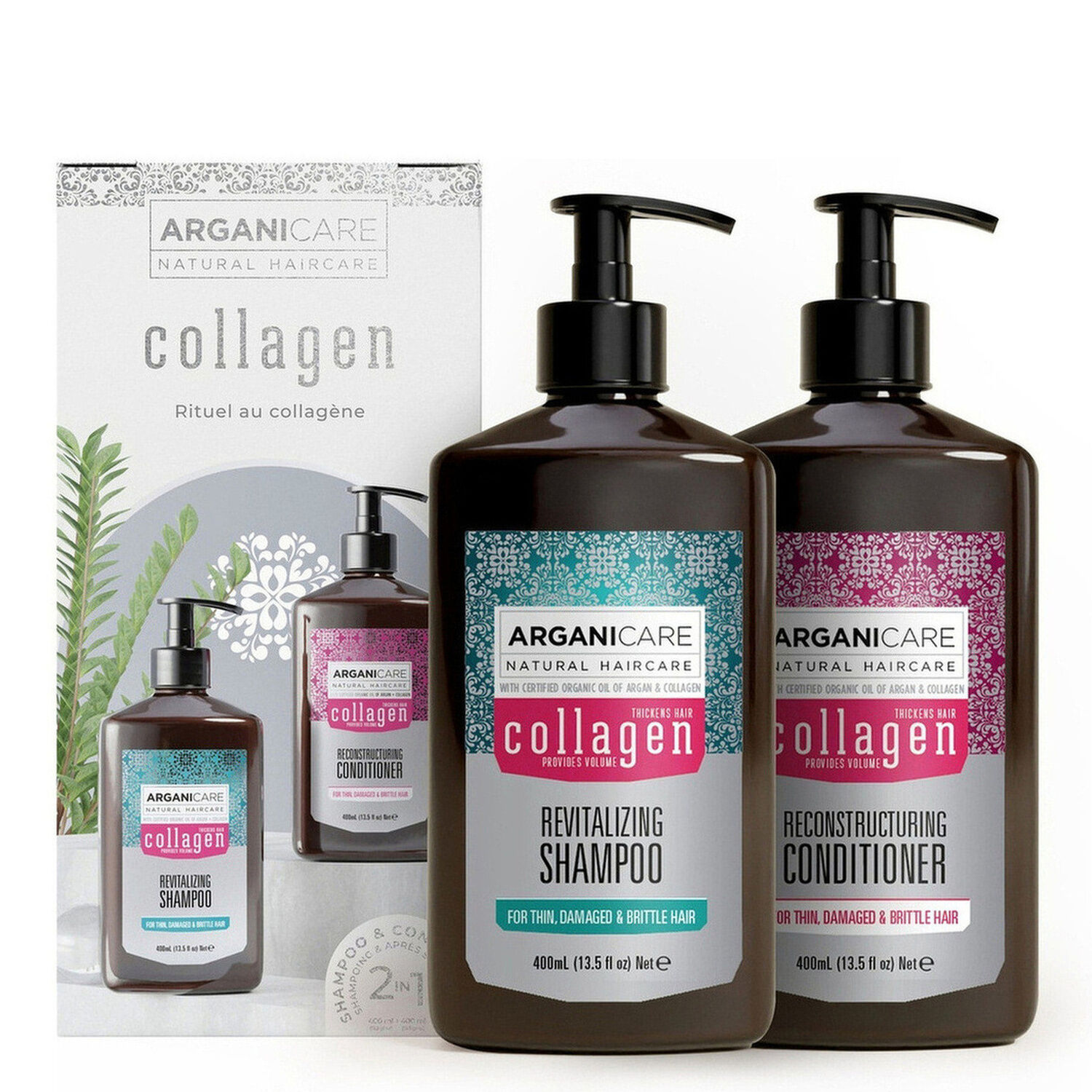 Collagen - Coffret Revitalisant Shampooing 400ml + Après-Shampooing 400ml
