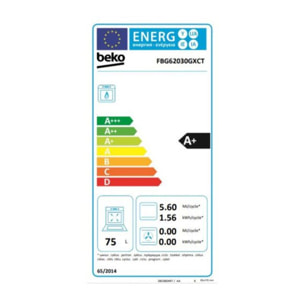 Cuisinière gaz BEKO FBG62030GXCT